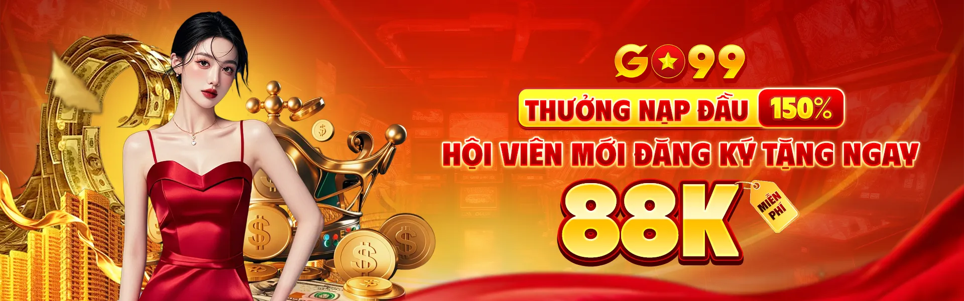 Banner hướng dẫn và hỗ trợ người dùng Go99